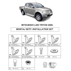 Βάσεις Πλαινών Σκαλοπατιών (Dma) Για Mitsubishi L200 2005-2015 Pk Ka/Kb / L200 2015- Pk Kj/Kk/Kl