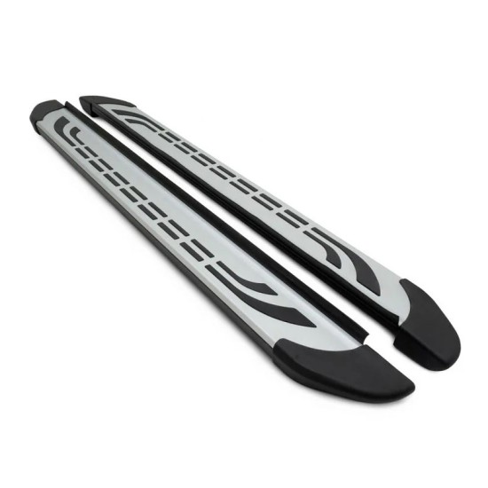 Πλαινά Σκαλοπάτια FABA (Silver-Black-173cm) 2 Τεμάχια Αλουμινίου Χωρίς Βάσεις Πλαινά Σκαλοπάτια FABA (Silver-Black-173cm) 2 Τεμάχια Αλουμινίου Χωρίς Βάσεις