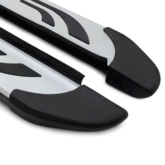 Πλαινά Σκαλοπάτια FABA (Silver-Black-173cm) 2 Τεμάχια Αλουμινίου Χωρίς Βάσεις Πλαινά Σκαλοπάτια FABA (Silver-Black-173cm) 2 Τεμάχια Αλουμινίου Χωρίς Βάσεις