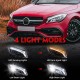 Μπροστινά Φανάρια Set Για Mercedes-Benz CLA W117 13-19 Upgrade Σε Facelift Look Μαύρα Full Led DRL Με Μοτέρ Carner