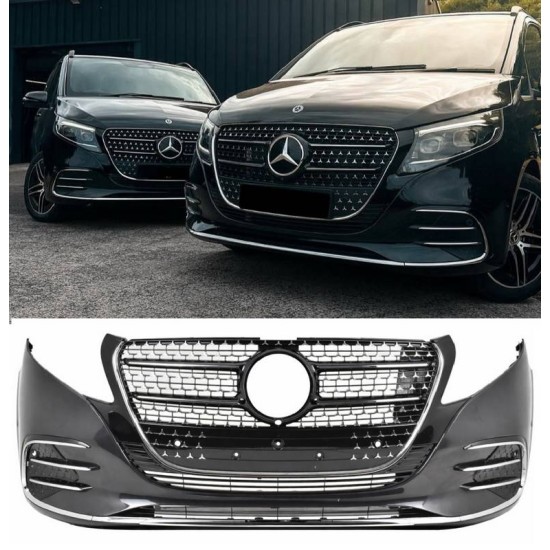 Μπροστινός Προφυλακτήρας Για Mercedes-Benz Vito & V-Class W447 2014 Facelift W448 2025+ Amg Line Look Μπροστινός Προφυλακτήρας Για Mercedes-Benz Vito & V-Class W447 2014 Facelift W448 2025+ Amg Line Look