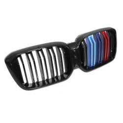 Καρδιές Μάσκας Για Bmw BMW X3 G01 LCI / X4 G02 LCI 21-25 Sport LookTri-Colour  Με Διπλή Γρίλια Μαύρο Γυαλιστερό Με 6 Γρίλιες 2 Τεμάχια