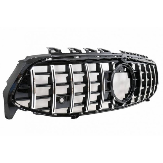 Μάσκα Για Mercedes-Benz CLA-Class C118 / W119 19+ GT Amg Panamericana Look Μαύρη Γυαλιστερή Με Χρώμιο 1 Τεμάχιο