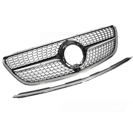 Μάσκα Για Mercedes-Benz Vito W447 20+ Diamond Look Χρώμιο/Μαύρο 1  Τεμάχιο
