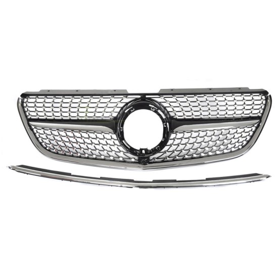 Μάσκα Για Mercedes-Benz Vito W447 20+ Diamond Look Χρώμιο/Μαύρο 1  Τεμάχιο