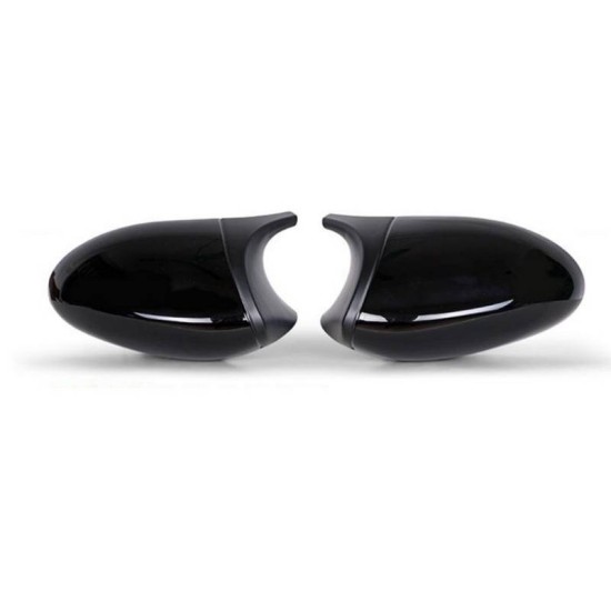 Καπάκια Καθρεφτών Για Bmw 1 E87/E81/E82/E88, 3 E90, E91 05-08 / E92, E93 06-10 M3/M4 Look Μαύρο Γυαλιστερό & Ματ 2 Τεμάχια