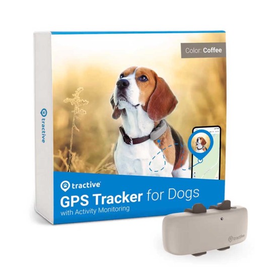 Tractive DOG 4 GPS Pet Tracker Παρακολούθησης Δραστηριότητας Σκύλου Coffee (Τεμάχιο)-