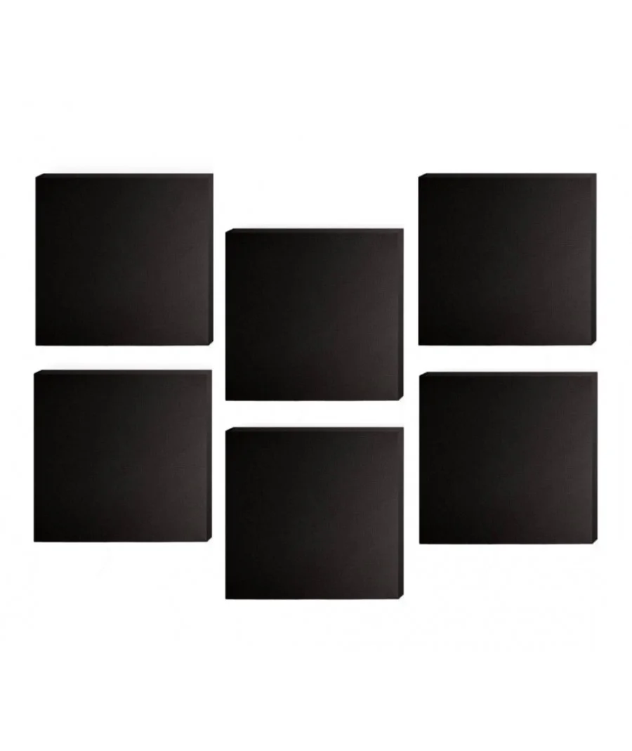 Audiodesigner Tetragwno Ηχοαπορροφητικά Πάνελ 60 x 60 x 5cm Black (6 Τεμάχια)-