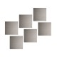 Audiodesigner Tetragwno Ηχοαπορροφητικά Πάνελ 60 x 60 x 5cm Silver Grey (6 Τεμάχια)-