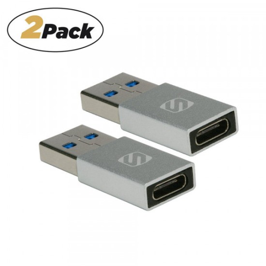 Scosche ACASR-2PKSP USB-A TO USB-C™ Adapter 2-Pack-