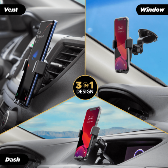 Scosche GHVWD GravityDrop 3-σε-1 Window/Dash/Vent Mount Kit-