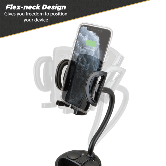 Scosche UH2PCUP PowerHub Cup-Holder Phone Mount and Charging Hub-