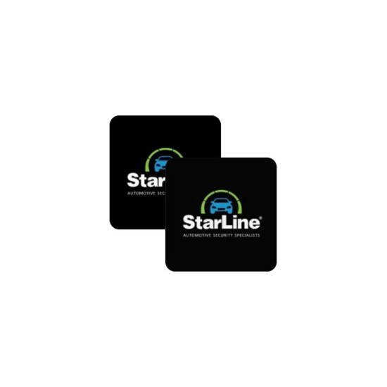 StarLine Αυτοκόλλητα Automotive Security Specialists 5x5cm (2 Τεμάχια)-
