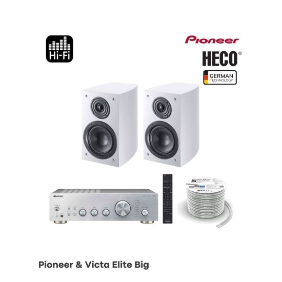 Pioneer - Victa Elite Big Πακέτο Hi Fi με Ενισχυτή Pioneer A-40AE και Ηχεία Βιβλιοθήκης HECO Victa Elite 302 (Σετ)-