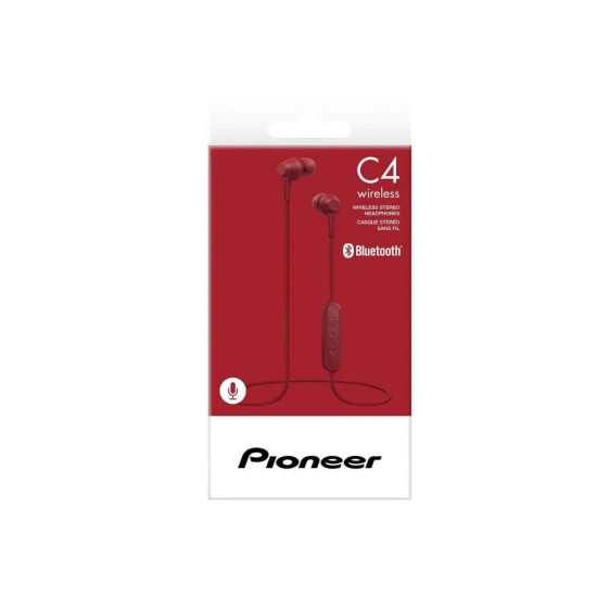 Pioneer SE-C4BT-R Bluetooth Handsfree Ακουστικά Red-