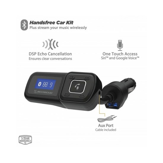 Scosche BTFMA BTFreq™ Handsfree Car Kit με Πομπό FM-