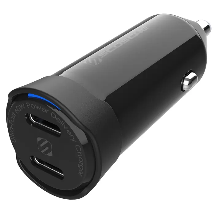 Scosche CPDCC60-SP Dual-Port USB-C® Car Charger-