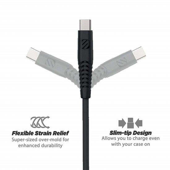 Scosche HDCA24 Καλώδιο Φόρτισης USB-C, 1.2m-