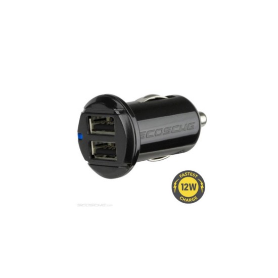 Scosche USBC242M Φορτιστής Αυτοκινήτου USB, 12W+12W-