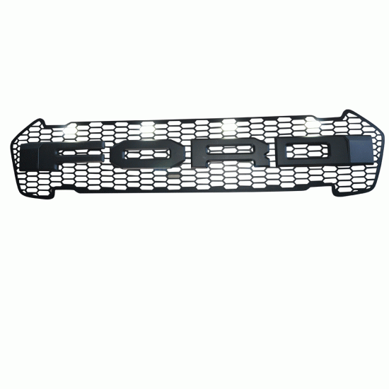 ΓΡΙΛΙΑ ΜΑΣΚΑΣ ΜΑΥΡΗ ΜΕ LED GRILLE 807 LED FORD RANGER T7 2017+