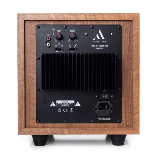 Argon Audio MALMÖ SUB 8 Ενεργό Subwoofer 8" 100W RMS Walnut (Τεμάχιο)