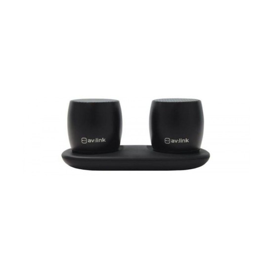 AvLink 100.620UK Sound Shots Ασύρματα Φορητά Ηχεία με Bluetooth 6W RMS Μαύρο (Ζεύγος)