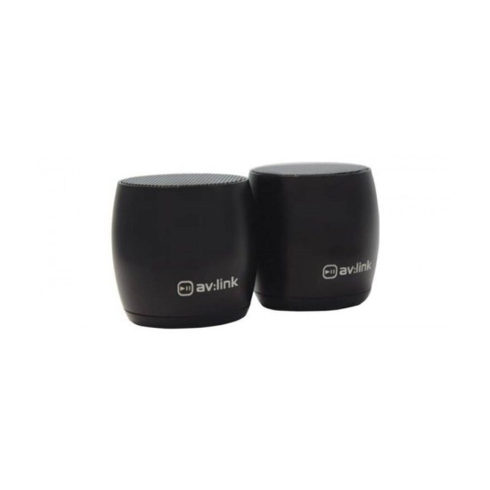 AvLink 100.620UK Sound Shots Ασύρματα Φορητά Ηχεία με Bluetooth 6W RMS Μαύρο (Ζεύγος)