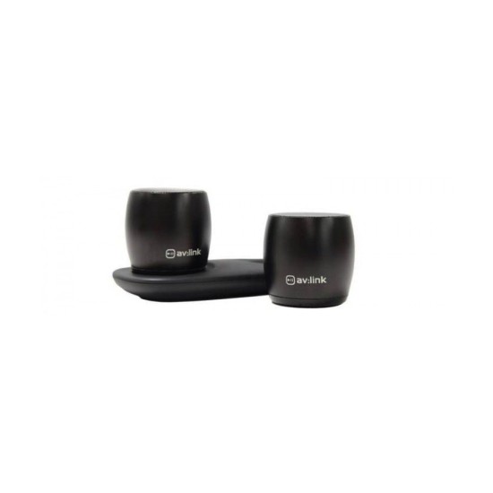 AvLink 100.620UK Sound Shots Ασύρματα Φορητά Ηχεία με Bluetooth 6W RMS Μαύρο (Ζεύγος)