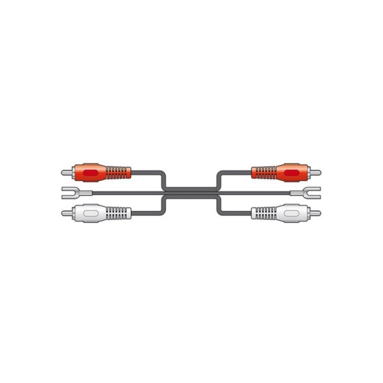AvLink 109.543UK 2 x RCA Phono με Γείωση - 2 x RCA Phono με Γείωση 1.2m (Τεμάχιο)
