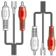 AvLink 109.543UK 2 x RCA Phono με Γείωση - 2 x RCA Phono με Γείωση 1.2m (Τεμάχιο)