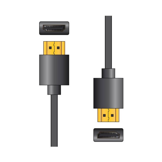 AvLink 112.137UK HDMI Λεπτό Καλώδιο Υψηλής Ταχύτητας 4Κ Ready με Ethernet 1m (Tεμάχιο)