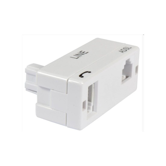 AvLink 113.538UK Αντάπτορας ADSL Filter BT431A Plug – RJ11 Socket + BT431A Socket Λευκός (Τεμάχιο)