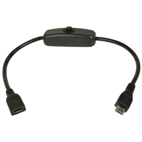 AvLink 113.025UK Καλώδιο επέκτασης Micro USB με διακόπτη τροφοδοσίας 0.25m (Τεμάχιο)