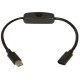 AvLink 113.026UK Καλώδιο Επέκτασης USB Type-C με Διακόπτη Τροφοδοσίας 0,25m (Τεμάχιο)