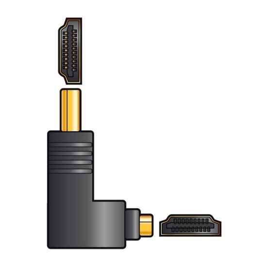 AvLink 122.399UK Αντάπτορας σε Ορθή Γωνία HDMI Μαύρος (Τεμάχιο)