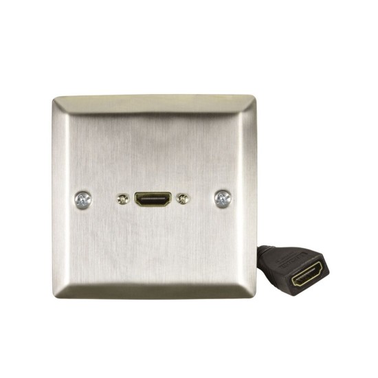 AvLink 123.390UK Ατσάλινη Επιτοίχια Πρίζα HDMI (Τεμάχιο)