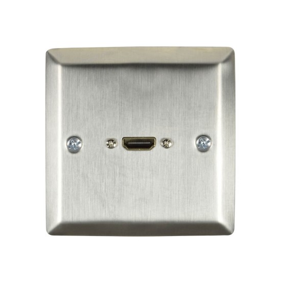 AvLink 123.390UK Ατσάλινη Επιτοίχια Πρίζα HDMI (Τεμάχιο)