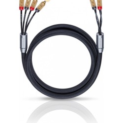 Oehlbach XXL Fusion Four Υψηλής Ποιότητας HPOCC® Καλώδιο Ηχείων για Bi-Wiring με Διχάλες 2.5m Black (Ζεύγος)