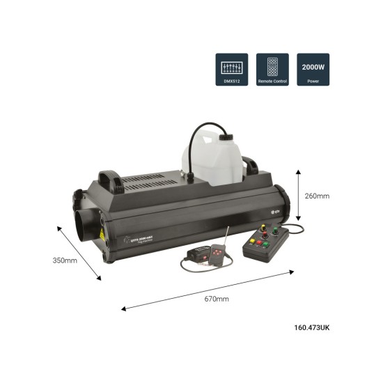 Qtx QTFX-2000 mkII Μηχανή Ομίχλης Υψηλής Ισχύος 2000W (Τεμάχιο)