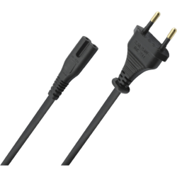 Oehlbach Powercord C7 Καλώδιο CEE7/16 - C7 1.5m Μαύρο (Τεμάχιο)
