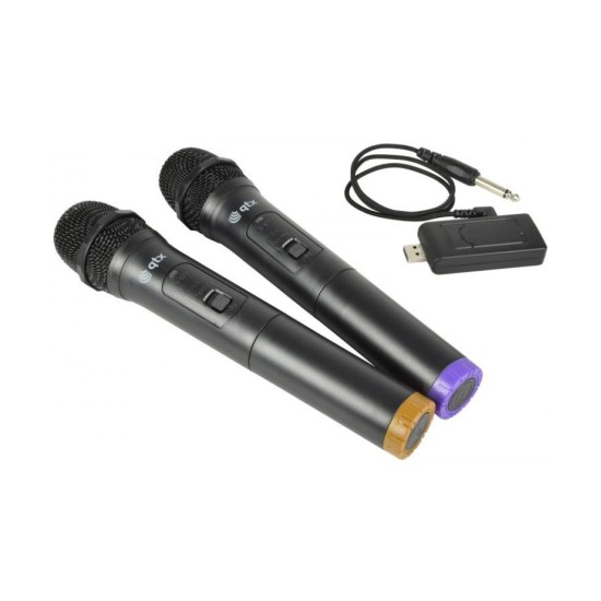 Qtx U-MIC-863.2+864.8 USB Dual Handheld UHF Ασύρματο  Μικρόφωνο (Σετ)