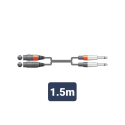 26J-2XF150 Καλώδιο Ήχου 2 x XLR Female - 2 x 6.3mm Mono Jack Plugs 1.5m (Τεμάχιο) 26J-2XF150 Καλώδιο Ήχου 2 x XLR Female - 2 x 6.3mm Mono Jack Plugs 1.5m (Τεμάχιο)