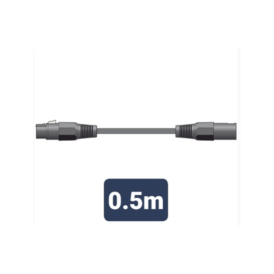 XF-XM050BK Καλώδιο Μικροφώνου XLR Female - XLR Male 0.5m (Τεμάχιο)