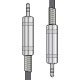 Chord S3J075 Καλώδιο 3.5mm TRS Jack - 3.5mm Jack 0.75m (Τεμάχιο)