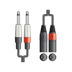 26J-2XM300 Καλώδιο Ήχου 2 x 6.3mm Mono Jack Plugs - 2 x XLR Male 3m (Τεμάχιο) 26J-2XM300 Καλώδιο Ήχου 2 x 6.3mm Mono Jack Plugs - 2 x XLR Male 3m (Τεμάχιο)