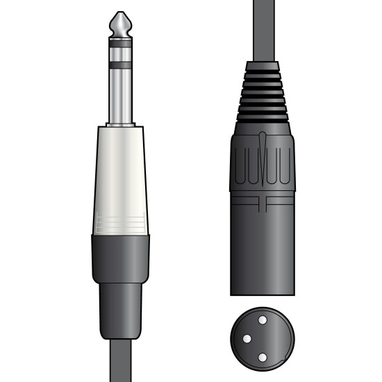 Chord S6J-XM150 Kαλώδιο Ήχου 6.3mm TRS Jack Plug - XLR Male 1.5m (Τεμάχιο)