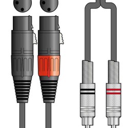 Chord 2R-2XF150 Kαλώδιο Ήχου 2 x XLR Female - 2 x RCA Plugs  1.5m (Τεμάχιο) Chord 2R-2XF150 Kαλώδιο Ήχου 2 x XLR Female - 2 x RCA Plugs  1.5m (Τεμάχιο)
