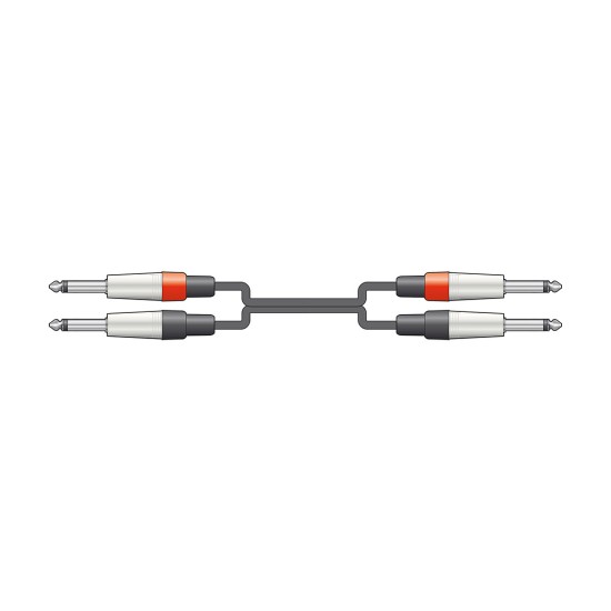 Chord 2M6J-J300 Καλώδιο Ήχου 2 x 6.3mm Mono Jack Plugs - 2 x 6.3mm Mono Jack Plugs 3m (Τεμάχιο)