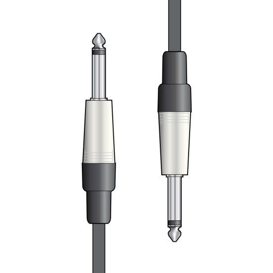 Qtx 190.142UK Καλώδιο Κιθάρας 6.3mm Mono Jack - 6.3mm Mono Jack 6m (Τεμάχιο)