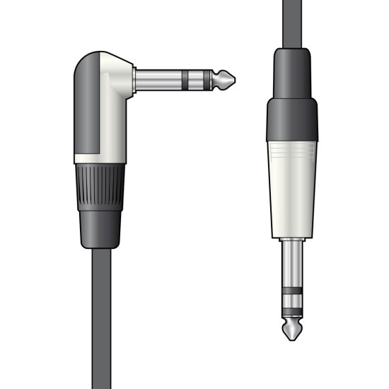 Citronic S6J-90J300 Καλώδιο ήχου 6,3mm TRS Right Angle Jack - 6,3mm TRS Jack 3m (Τεμάχιο)